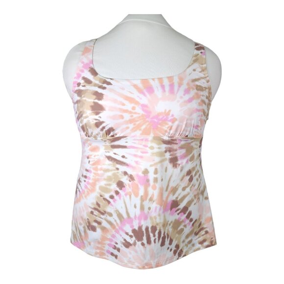 Lands End Tankini Swim Top Plus Size 16W Square Neck Underwire Bra Swimsuit $78 - Picture 8 of 11